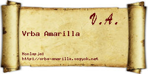 Vrba Amarilla névjegykártya